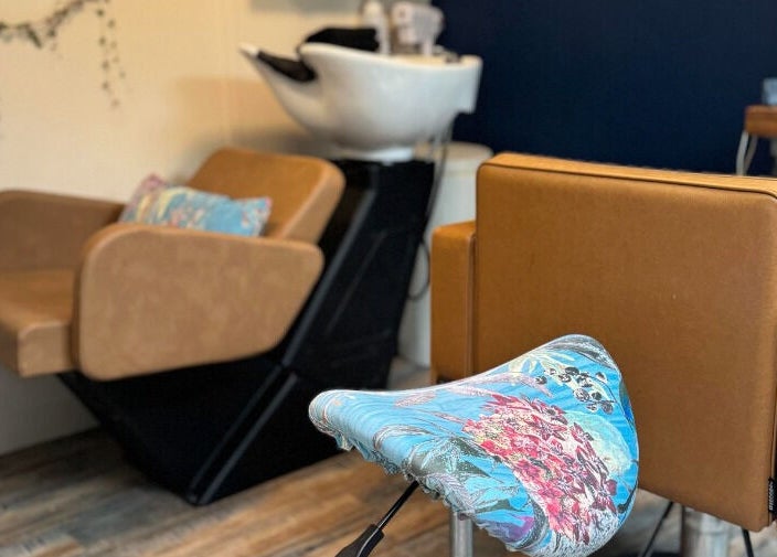 Trendy salon seating at My Space se, Whitstable, England, GB, showcasing modern design and comfort.