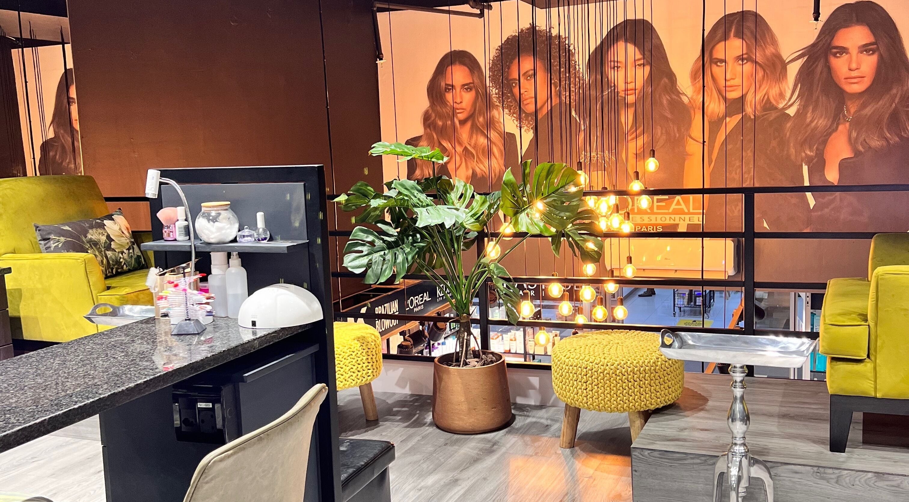 Interior of PhilFabulous Nail & Beauty Salon, inside Rolf Offermann Hair salon, Umhlanga, Kwazulu-natal, ZA.