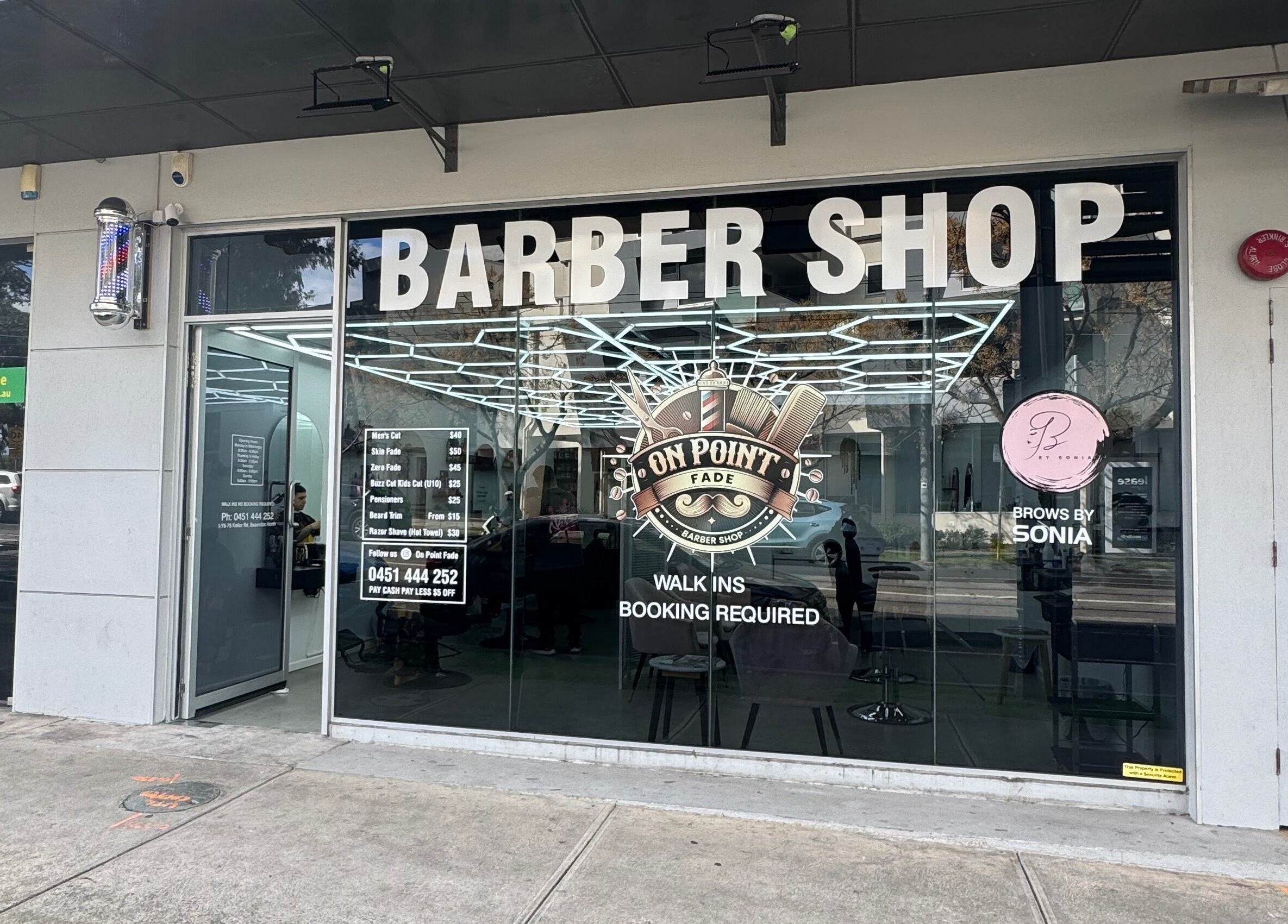 Front of On Point Fade with Brows by Sonia at Melbourne, Victoria, AU.