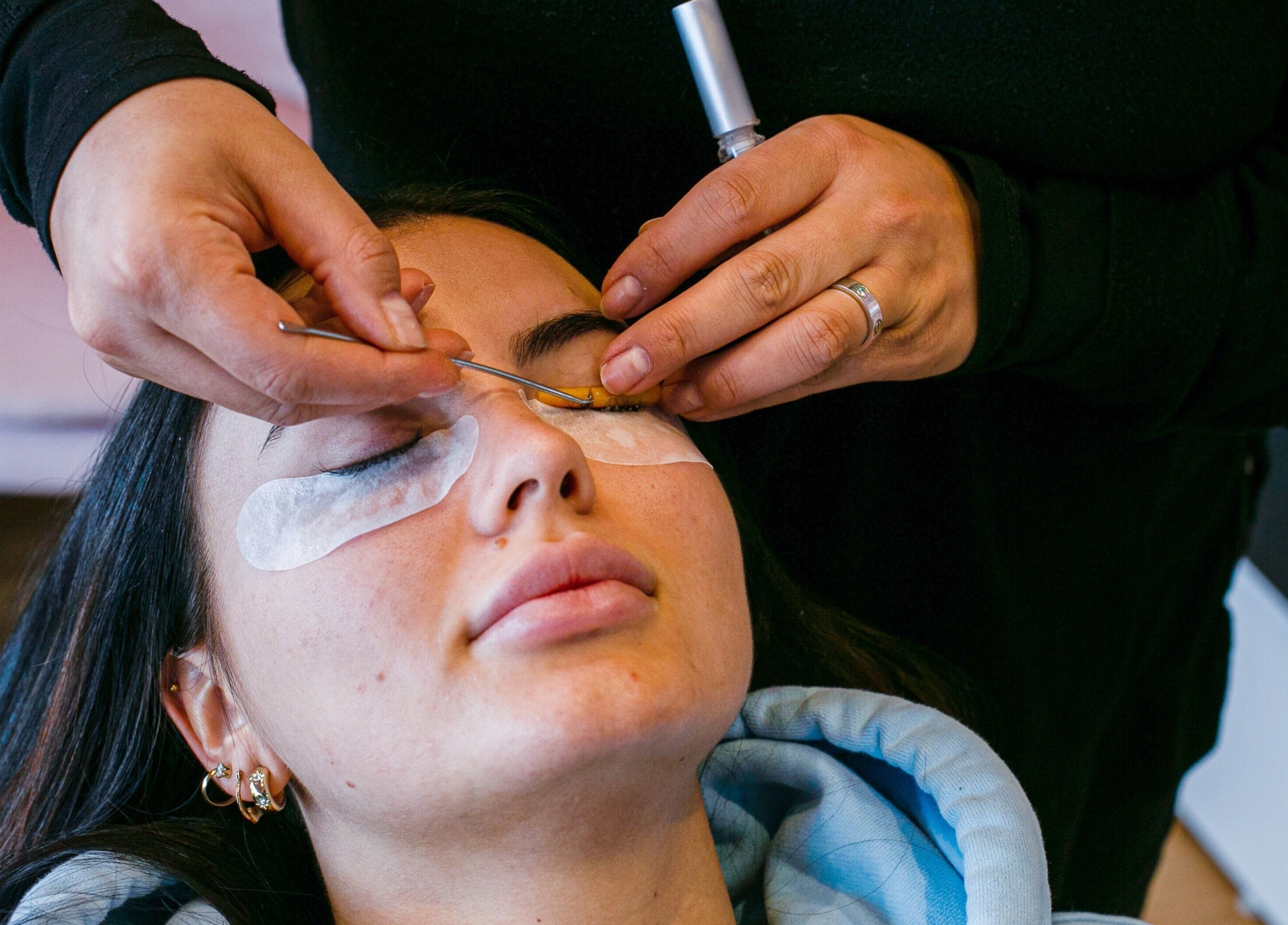 Eyelash extensions being applied at Brows by Sonia, Melbourne, Victoria, AU, enhancing beauty effortlessly.