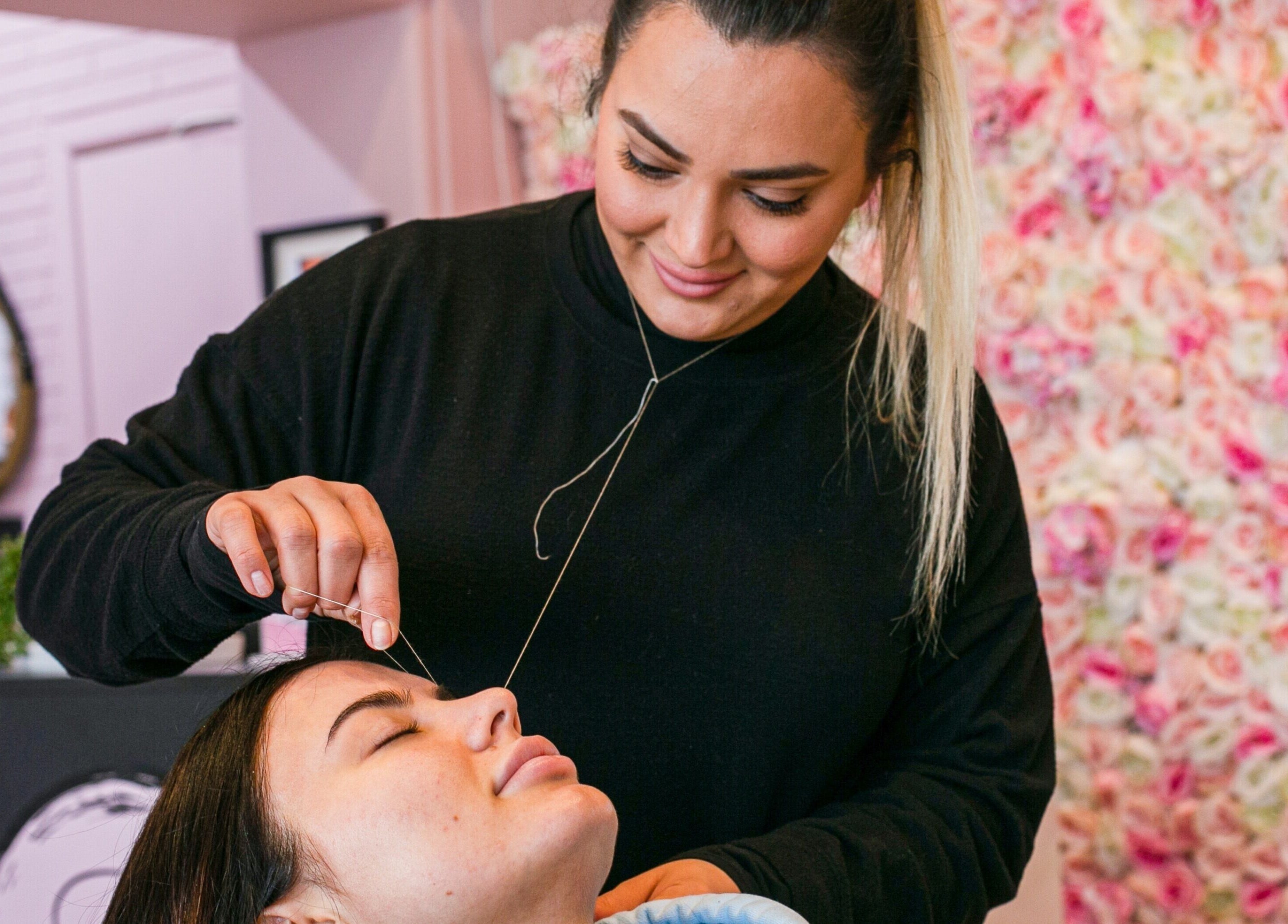 Expert threading at Brows by Sonia, Melbourne, Victoria. Precision beauty in a serene environment.
