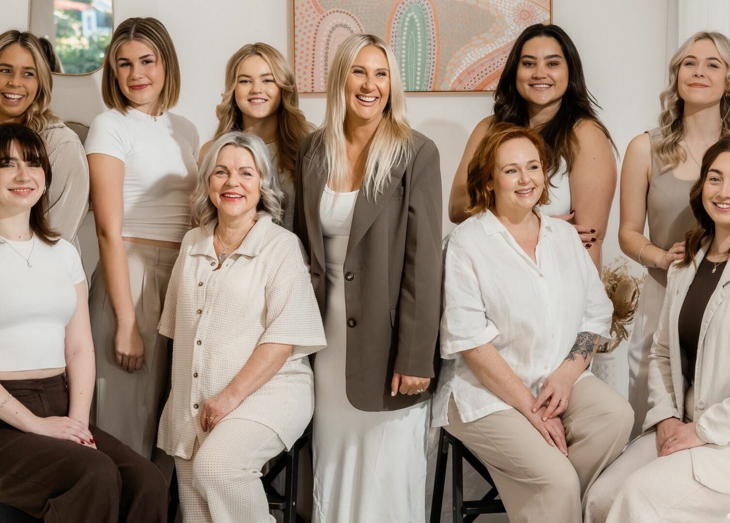 Team at Studio Eleven - Kingscliff posing together in their welcoming venue, Kingscliff, New South Wales, AU.