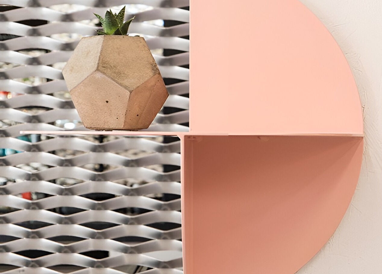 Modern geometric decor with plant at Solarium Point, Ramsgate, England, GB.