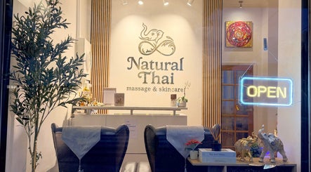Inviting entrance of Natural Thai Massage & Skincare in Melbourne, Victoria, AU with open sign.