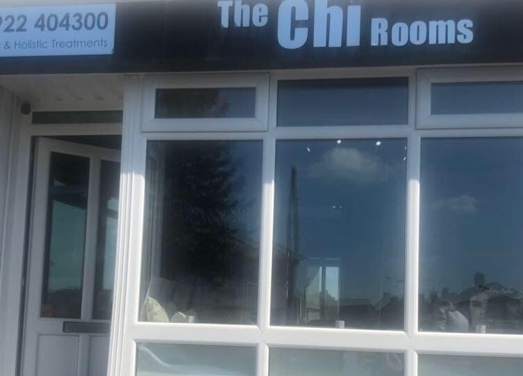 Entrance of The Chi Rooms in Essington, England, GB featuring a clean, modern facade.