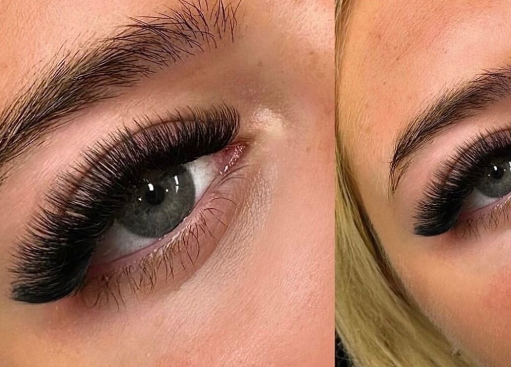 Close-up of stunning eyelash extensions at Cobeautystudio, Church Warsop, England, GB.