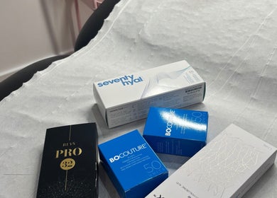 Cosmetic products at Savannah Sky Salon in Neyland, Wales, GB, showcasing premium beauty essentials.