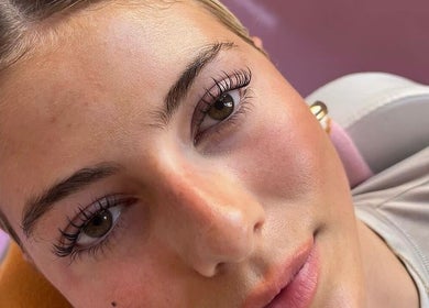 Close-up of elegant lash extensions at Chester Lashes | Jean Studios | 15 Grosvenor St, Chester, England, GB.