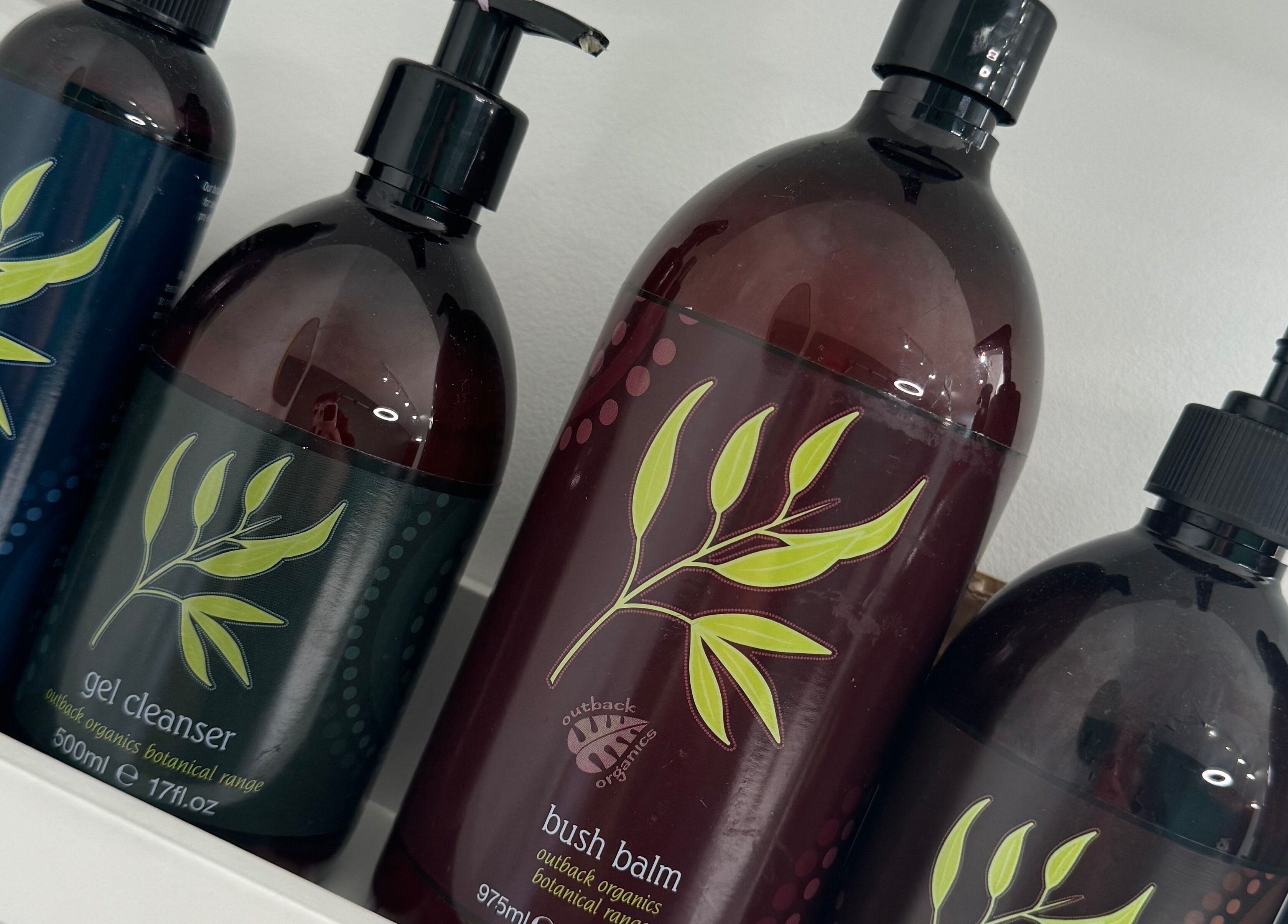 Natural skincare products line at Pure Beauty Kirkcudbright, Kirkcudbright, Scotland, GB.