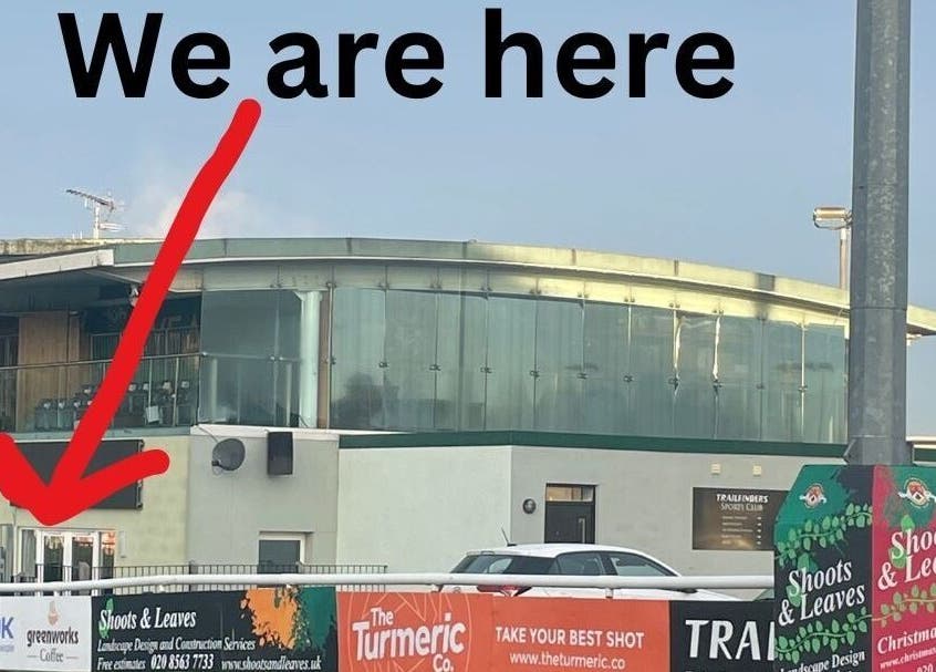 Exterior view of Carol Redman Personal Training, London, England, GB with an arrow pointing at the entrance.