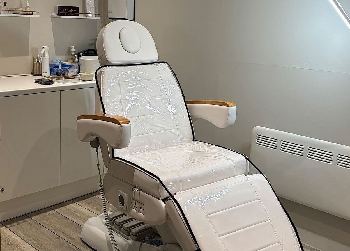 Modern treatment chair at DR.S Clinic in Prestwich, England, GB. Ideal for wellness and beauty services.