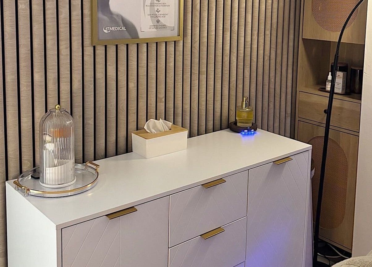 Sophisticated treatment room at DR.S Clinic, Prestwich, England, GB with elegant decor and serene ambiance.