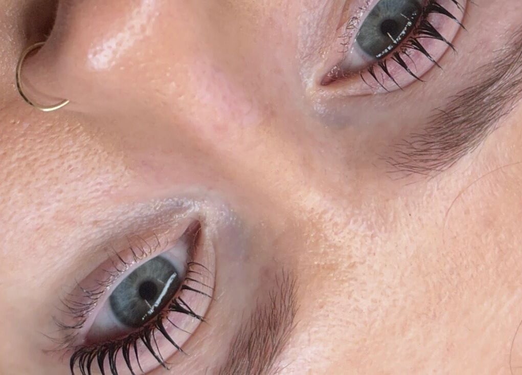 Close-up of eyes with detailed makeup at GH Beauty, Peterborough, England, GB.
