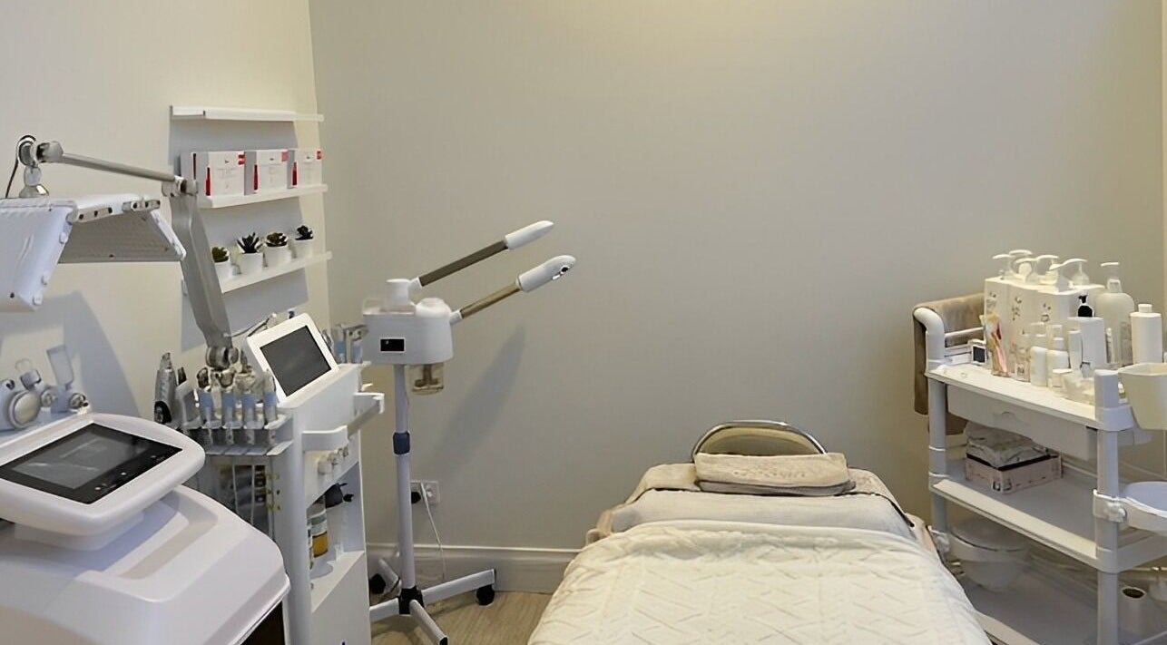 Luxurious treatment room at BM Aesthetics, Richmond, Victoria, AU, featuring advanced skincare equipment.