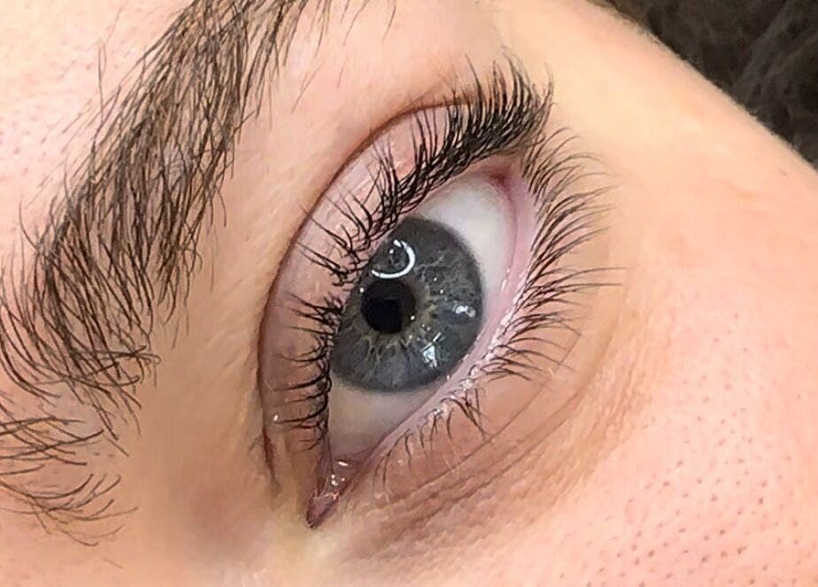 Close-up of a well-groomed eyebrow at Kate & Lil, Ormskirk, England, GB showcasing beauty detail.