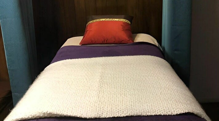 Relax in a serene massage bed at Diamond House Thai Massage & Spa, Kerikeri, Northland, NZ.