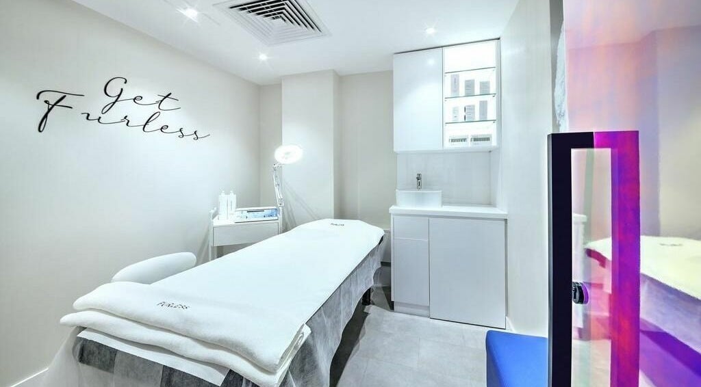 Calm treatment room at Furless Permanent Coca Cola Arena- SZR in Dubai, AE for wellness services.