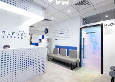 Modern reception at Furless Permanent Al Quoz (Dubai/Electrolysis) in Dubai, AE features sleek design and welcoming ambiance.