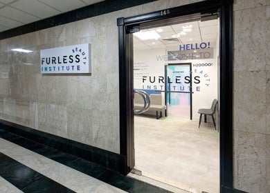 Entrance of Furless Permanent Al Quoz (Dubai/Electrolysis), Dubai, AE, featuring sleek modern design.