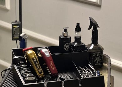 Barber tools at BRILLIANT STYLES GENTS SALON - SPA, Al Barsha 1, Dubai, offering premium grooming services.