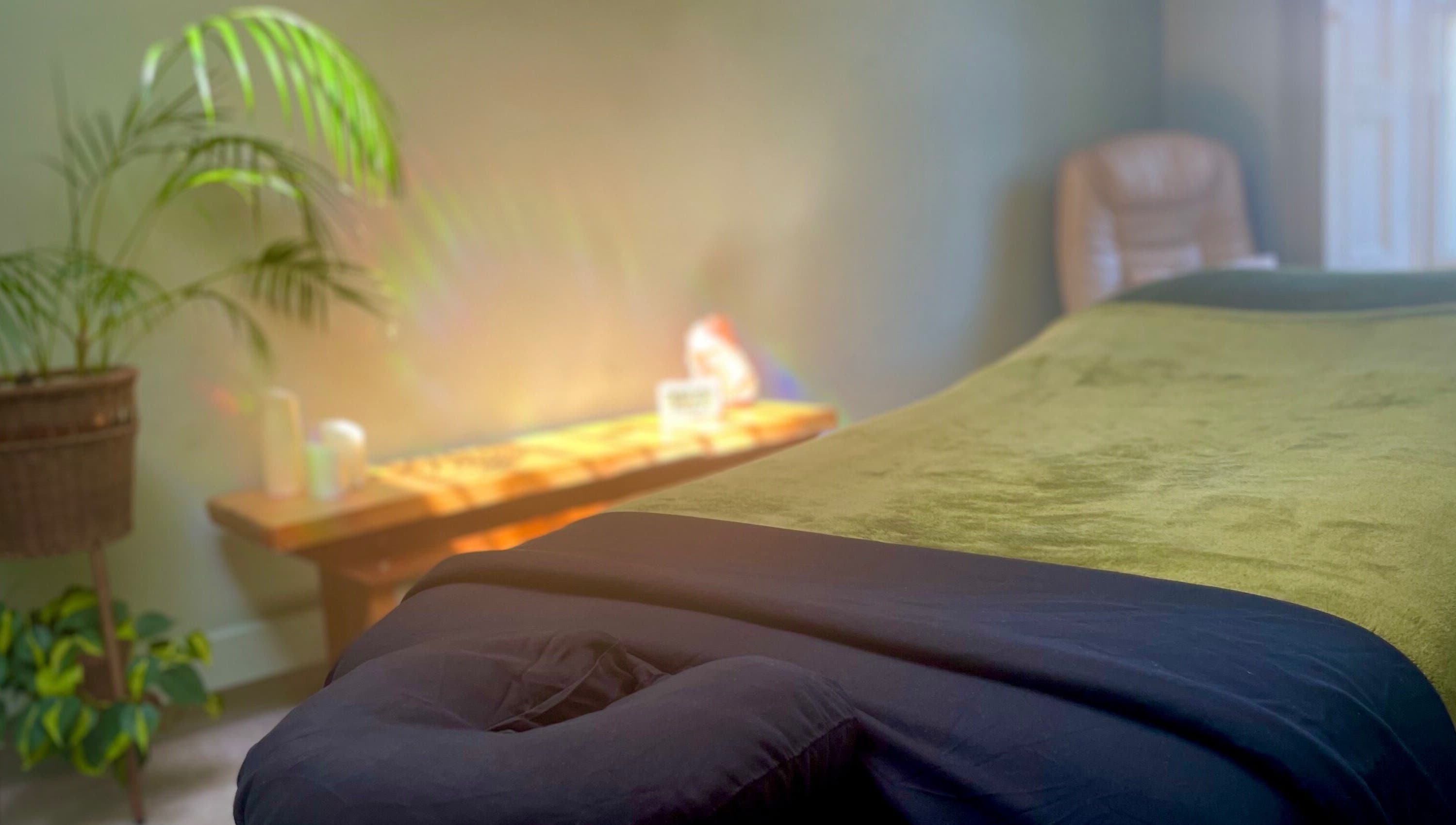 Relaxing massage room at Integrative Bodywork, Massage & Somatic Therapy - Makia Mullen, Dublin, County Dublin, IE.