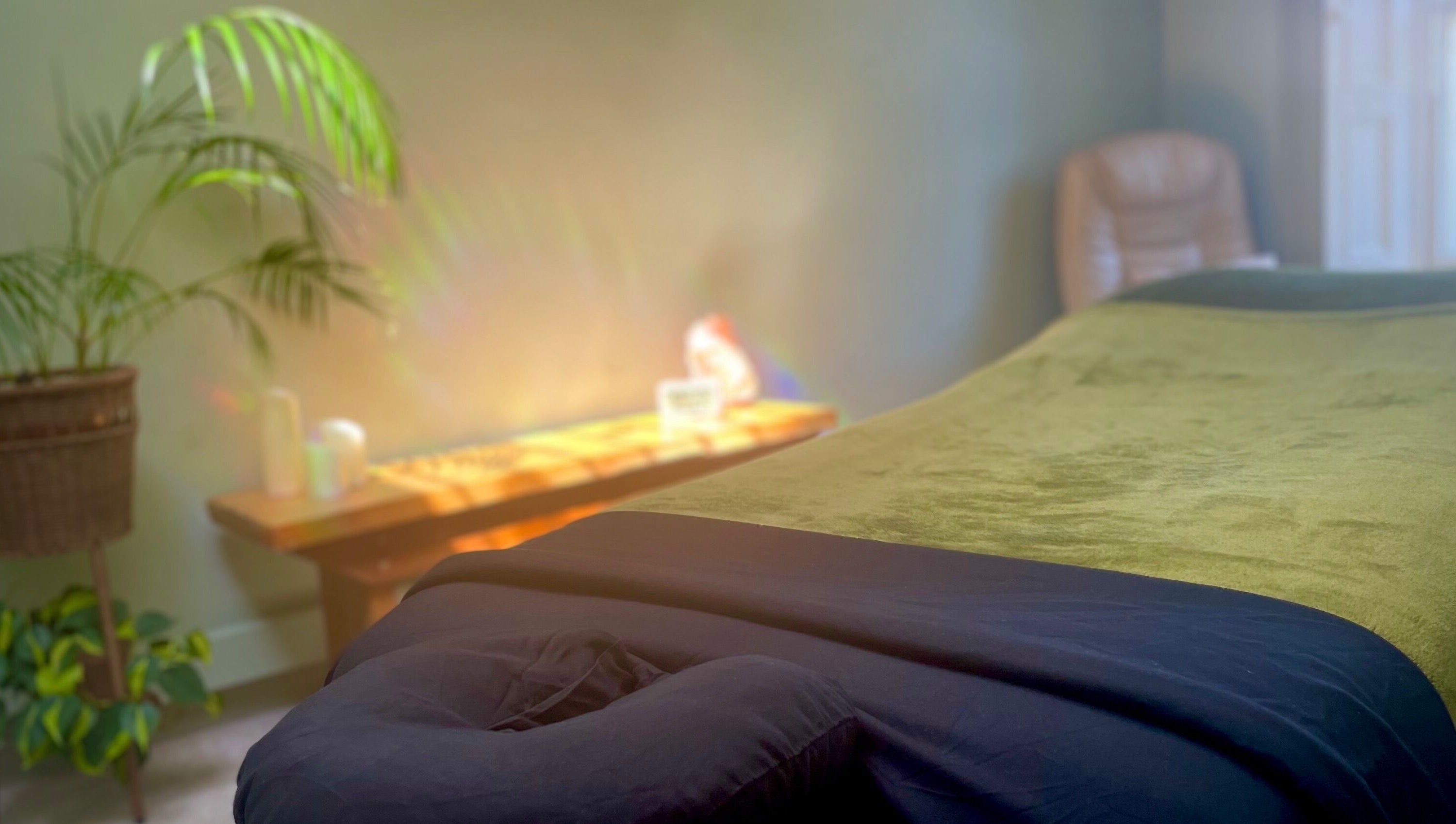 Relaxing massage room at Integrative Bodywork, Massage & Somatic Therapy - Makia Mullen, Dublin, County Dublin, IE.