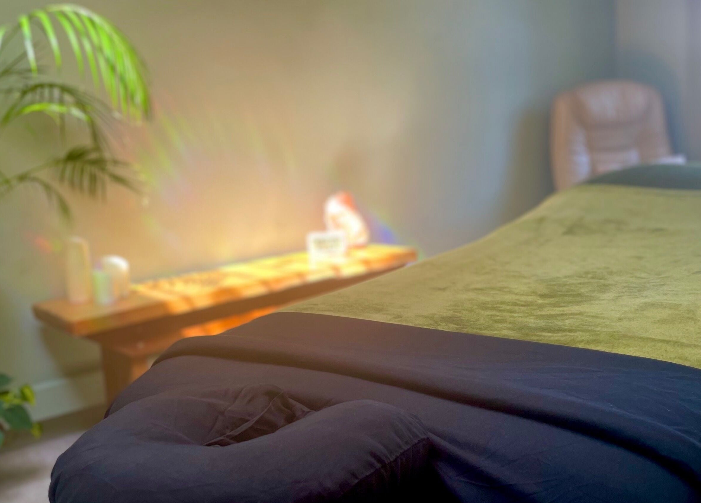 Relaxing massage room at Integrative Bodywork, Massage & Somatic Therapy - Makia Mullen, Dublin, County Dublin, IE.
