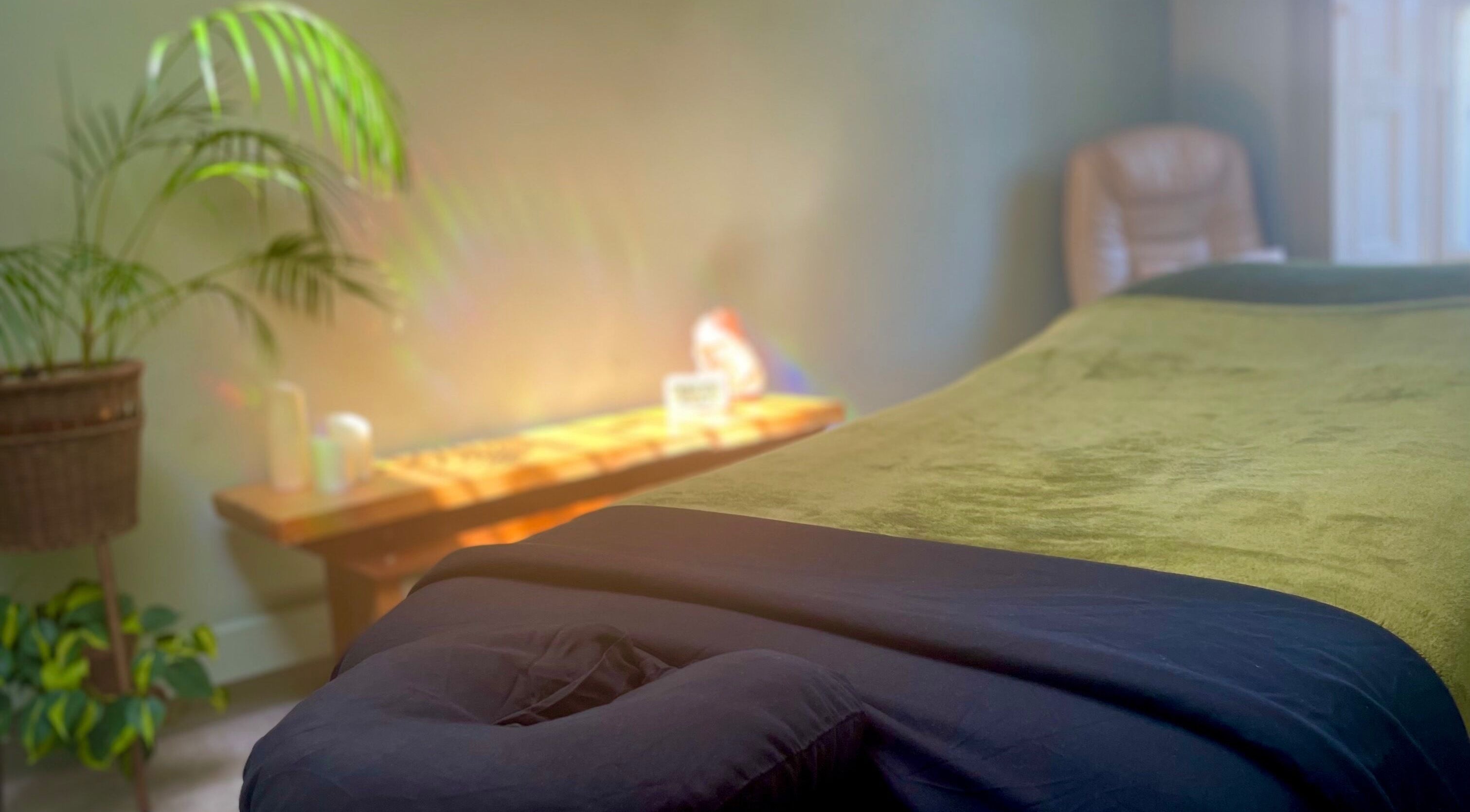 Relaxing massage room at Integrative Bodywork, Massage & Somatic Therapy - Makia Mullen, Dublin, County Dublin, IE.