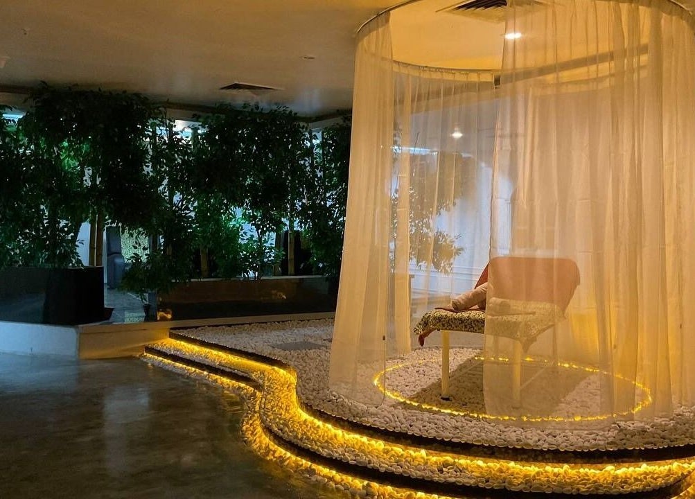 Relaxing ambiance at LAWA LAWA SPA @Menara Zurich, Johor Bahru, Johor, MY with lush greenery and soft lighting.
