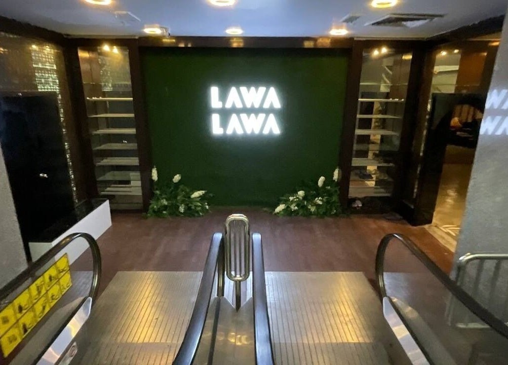 Entrance to LAWA LAWA SPA @Menara Zurich, Johor Bahru, Johor, MY, with illuminated logo and elegant decor.