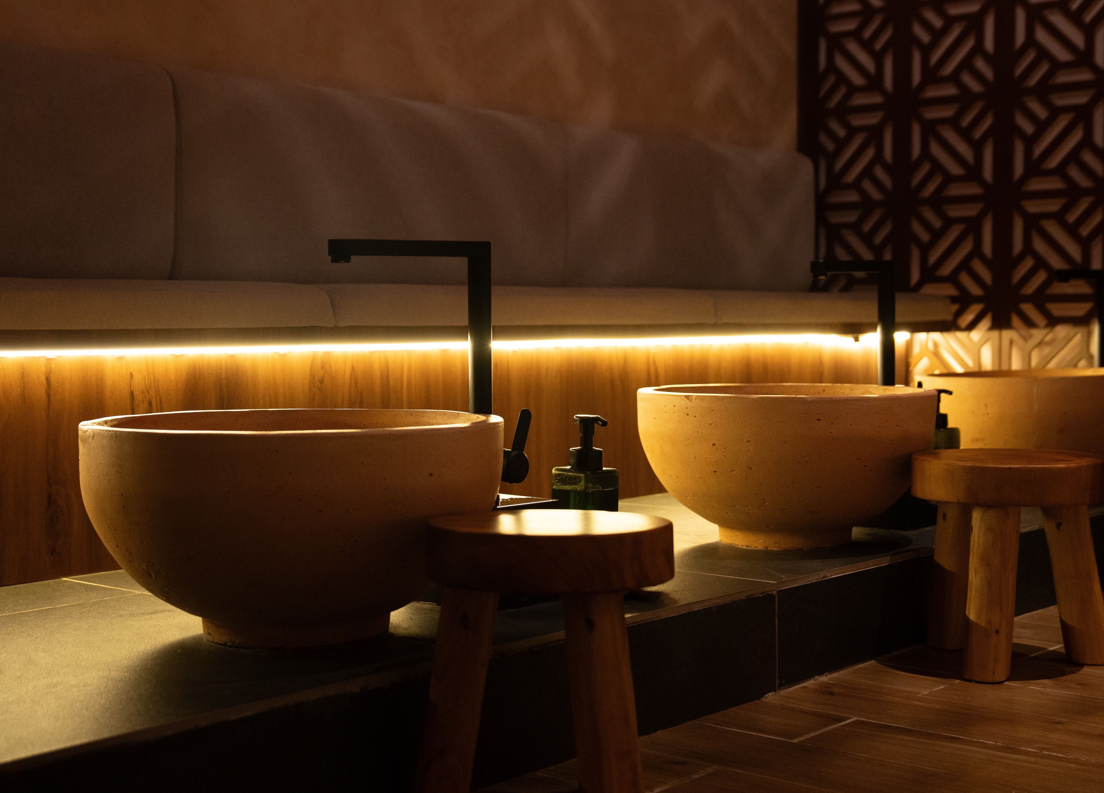 Elegant rustic bowls at LAWA LAWA SPA @Komtar JBCC, Johor Bahru, Johor Darul Ta'zim, MY offer tranquil beauty.