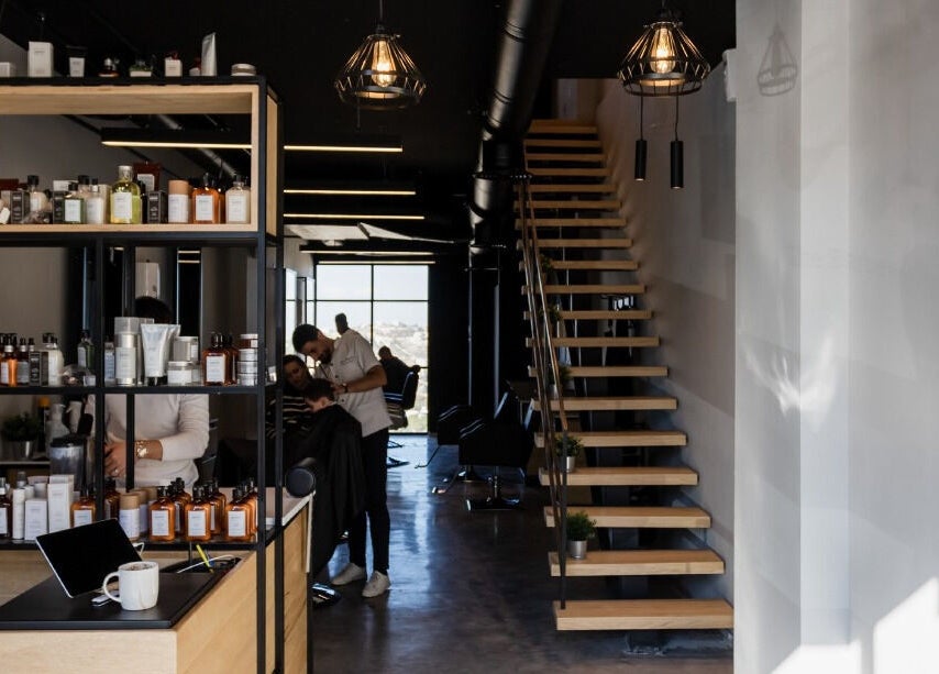 Modern interior of Yousef Afandi- Rabieh in Amman, showcasing stylish decor and professional salon services.