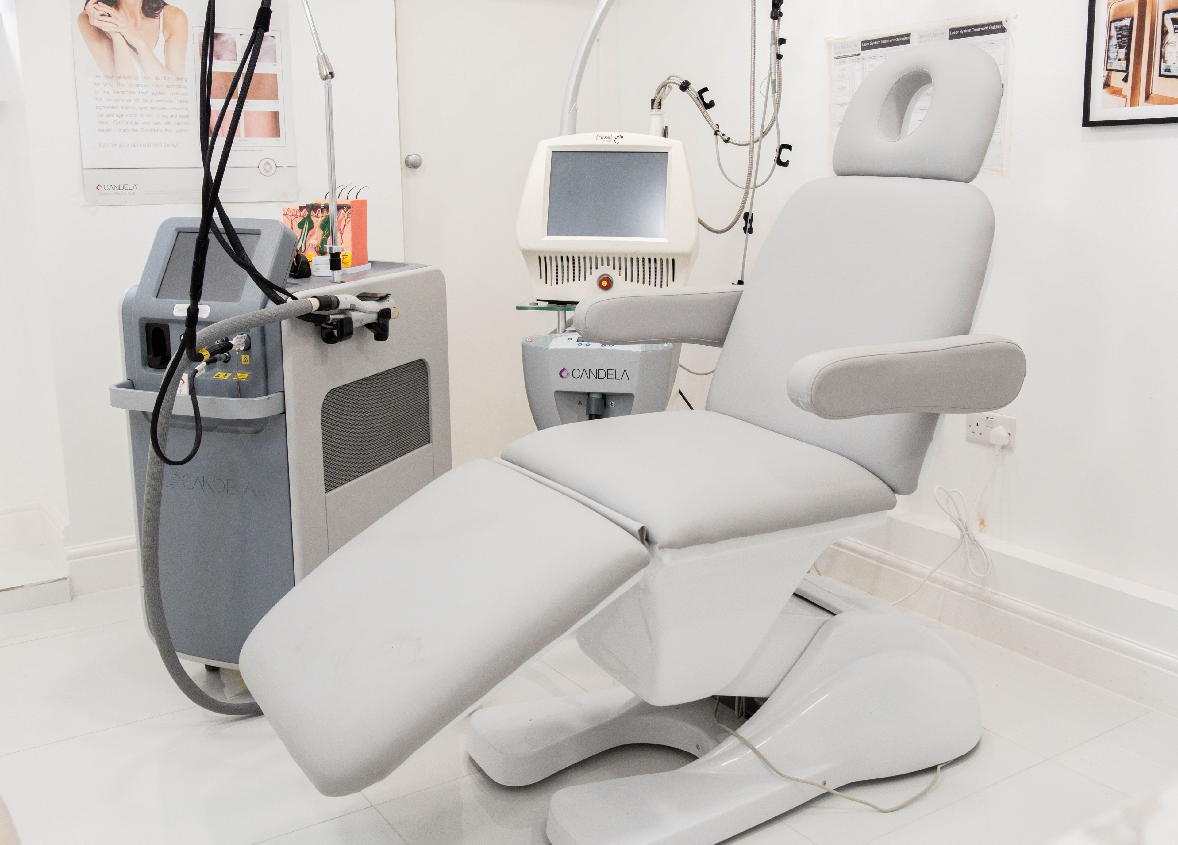Modern treatment room at Diamond Skin Doctor Led Aesthetic And Laser Clinic - Knightsbridge, London, England, GB.