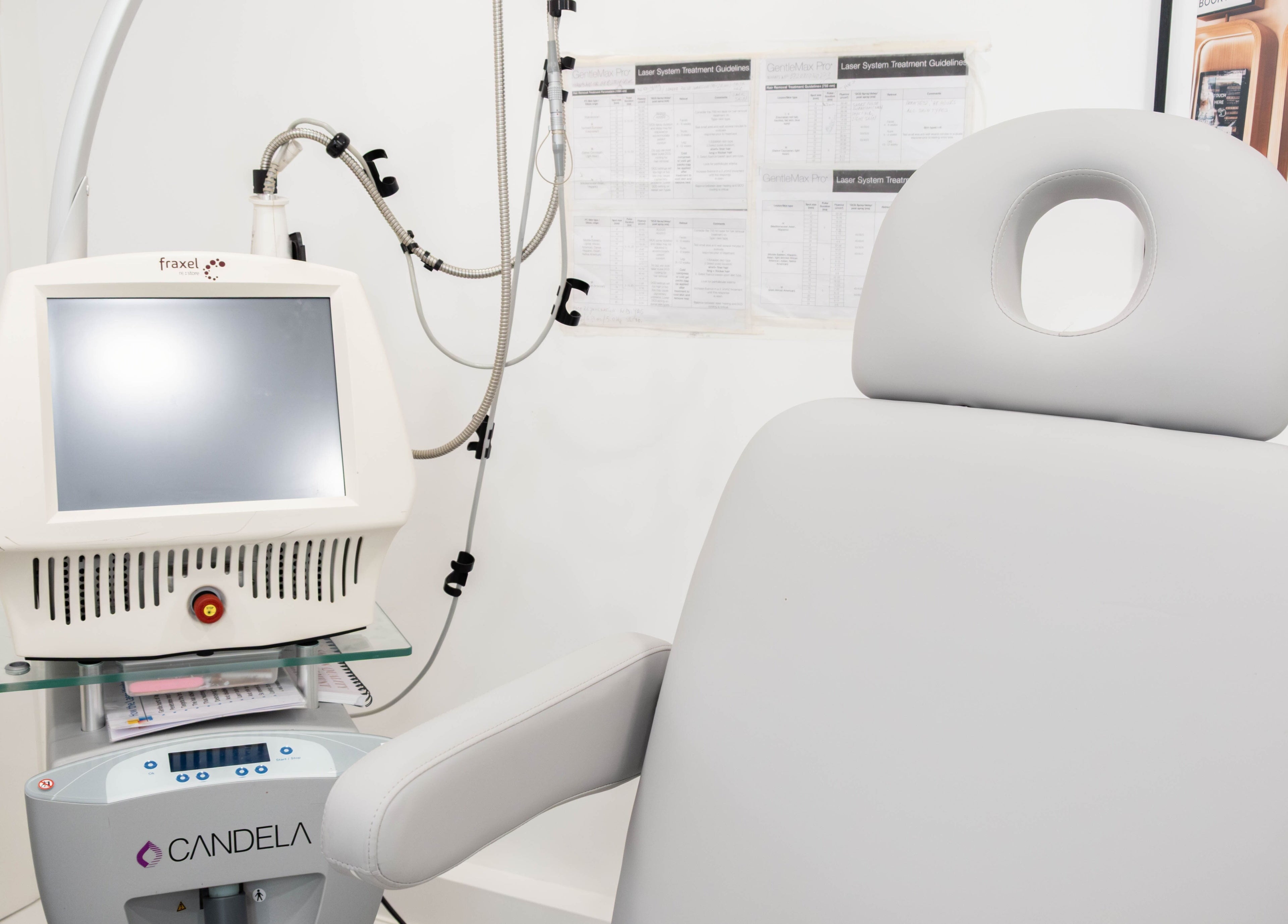 High-tech laser treatment room at Diamond Skin Doctor Led Aesthetic And Laser Clinic - Knightsbridge, London, England, GB.