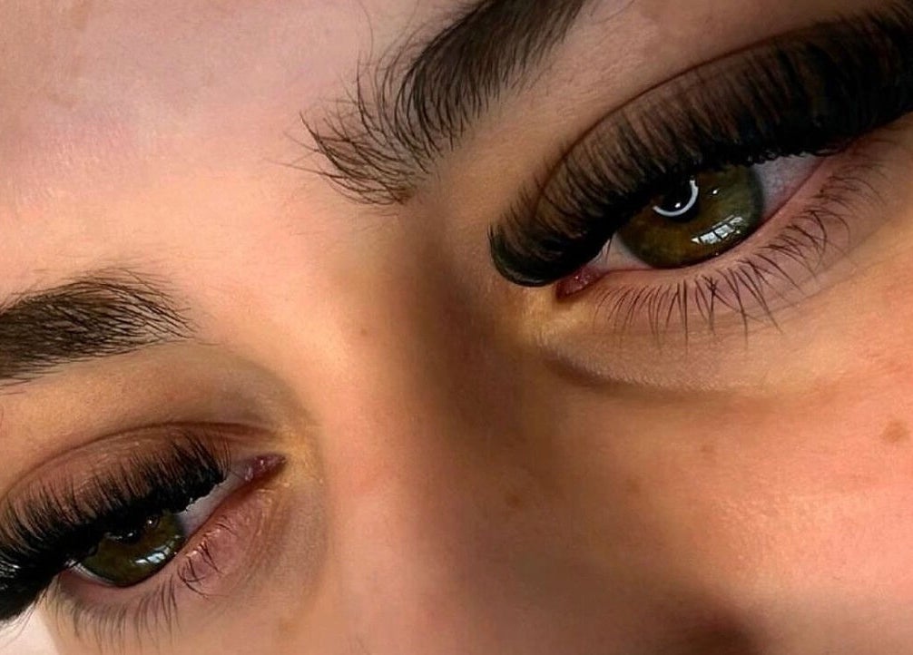 Close-up of lashes at Enhanced by Els, Worthing, England, GB showcasing detailed extension work.
