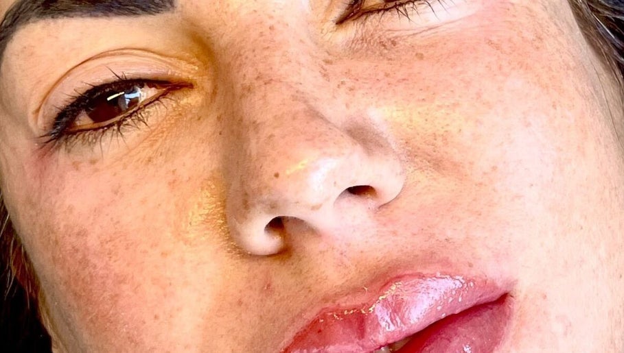 Close-up of radiant skin treatment at S’thetics in Cape Town, Western Cape, ZA.