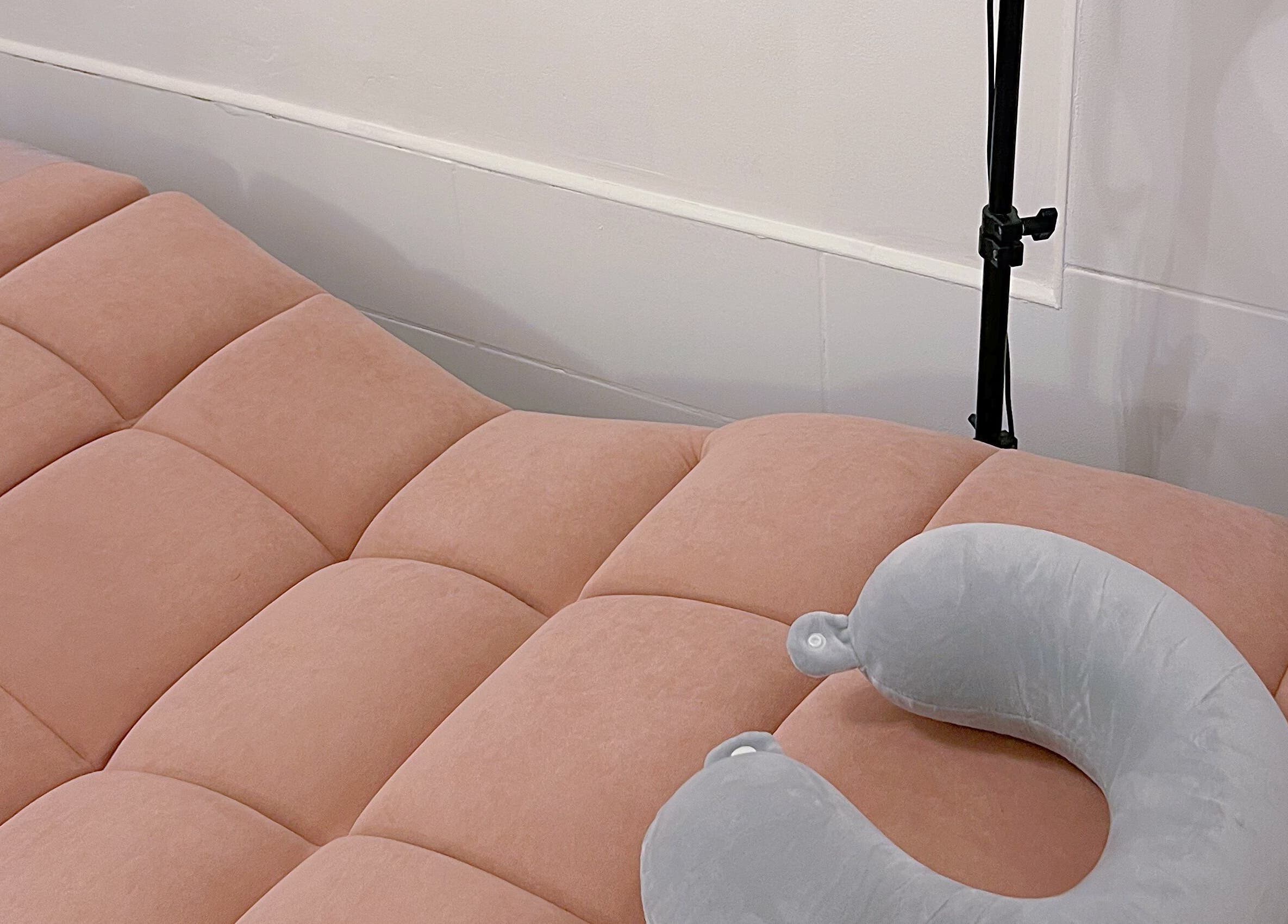 Comfortable therapy bed at Lash by Daria, London, England, GB, showcasing the relaxing environment.