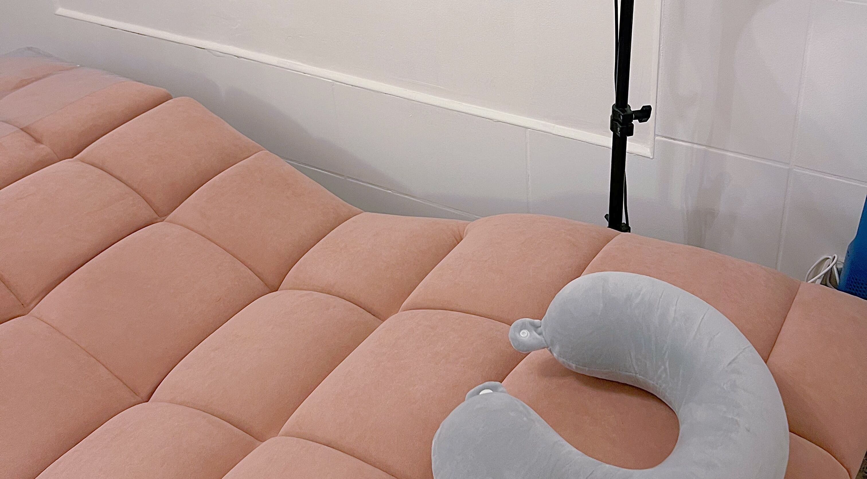 Comfortable therapy bed at Lash by Daria, London, England, GB, showcasing the relaxing environment.