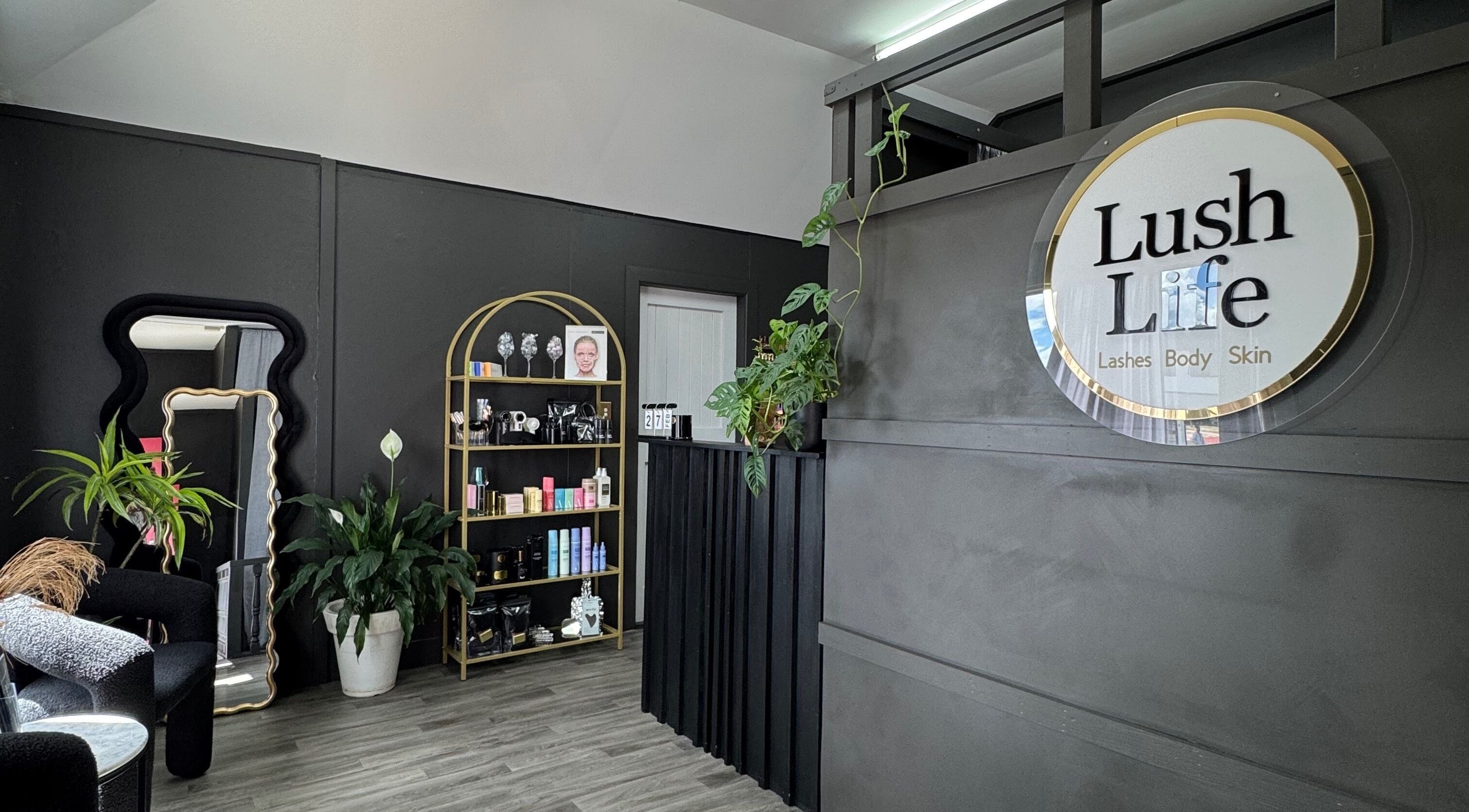 Elegant interior of StudioEDIT, Kawakawa, Northland, NZ with stylish decor and lush plants for a tranquil vibe.