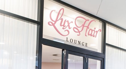 Lux Hair Lounge entrance showcasing elegant signage in Narellan, New South Wales, AU.