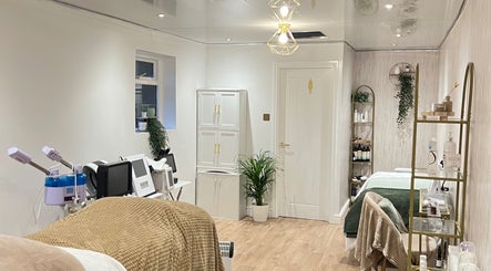Luxurious treatment room at The Radiance Clinic, Oldham, England, GB with modern equipment and serene decor.