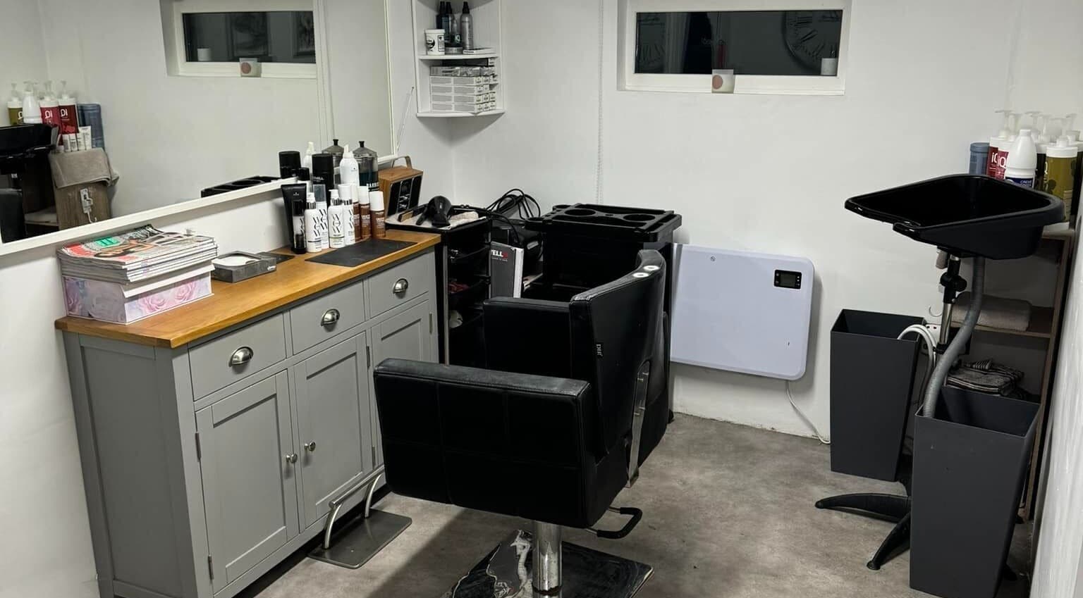 Modern hair styling station at Simply Hair By Sophie, Tonbridge, England, GB.