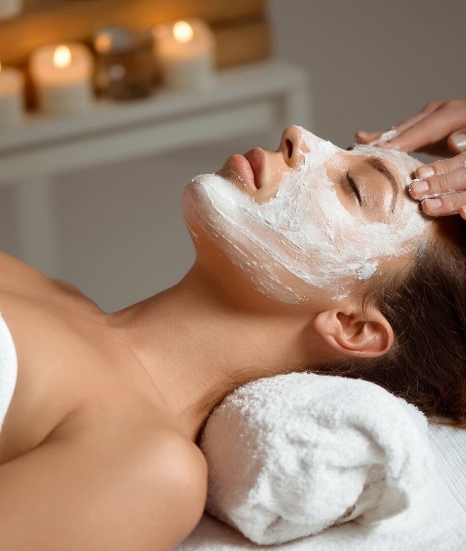 Relaxing facial treatment with candle ambiance at Selenite Beauty, Parksville, British Columbia, CA.