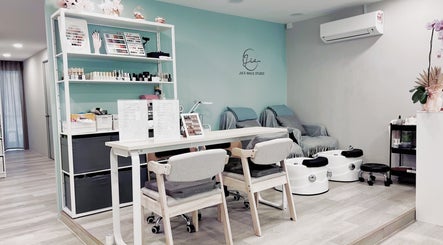 ABS Acools Beaute Salon in Kuala Lumpur offers a modern, serene beauty experience with spa chairs and nail care setup.