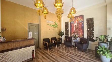 Elegant reception area at SAWATDEE THAI MASSAGE DAY SPA AT MANLY, Manly, New South Wales, AU with Thai decor.