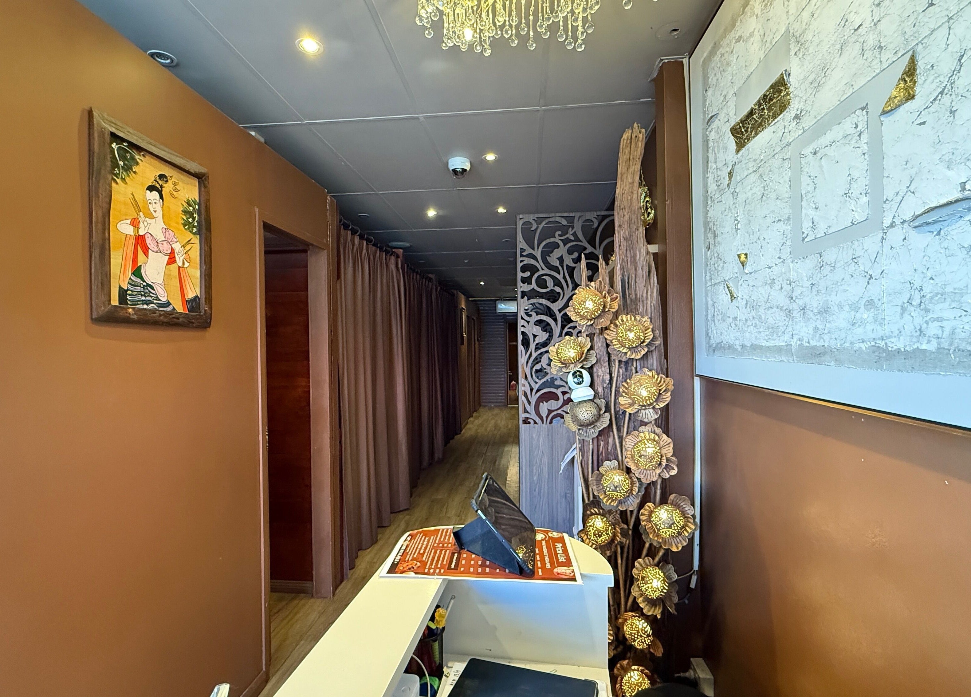 Entrance of SAWATDEE THAI MASSAGE AND DAY SPA AT REVESBY in Revesby, New South Wales, AU with serene decor.