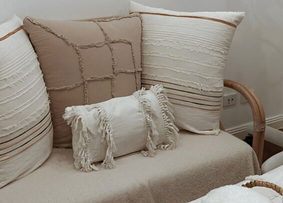 Tranquil seating area with plush cushions at 4 Elements Clinic, Melbourne, Victoria, AU.