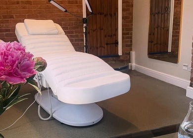 Relaxing treatment room at The Skin Therapist at Skin & Wellness Alvechurch, Alvechurch, England, GB.