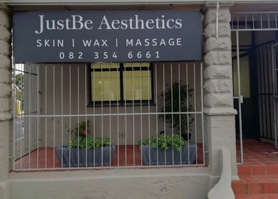 Entrance of JustBe Aesthetics Skin Clinic in Cape Town, Western Cape, ZA showcasing their inviting front facade.