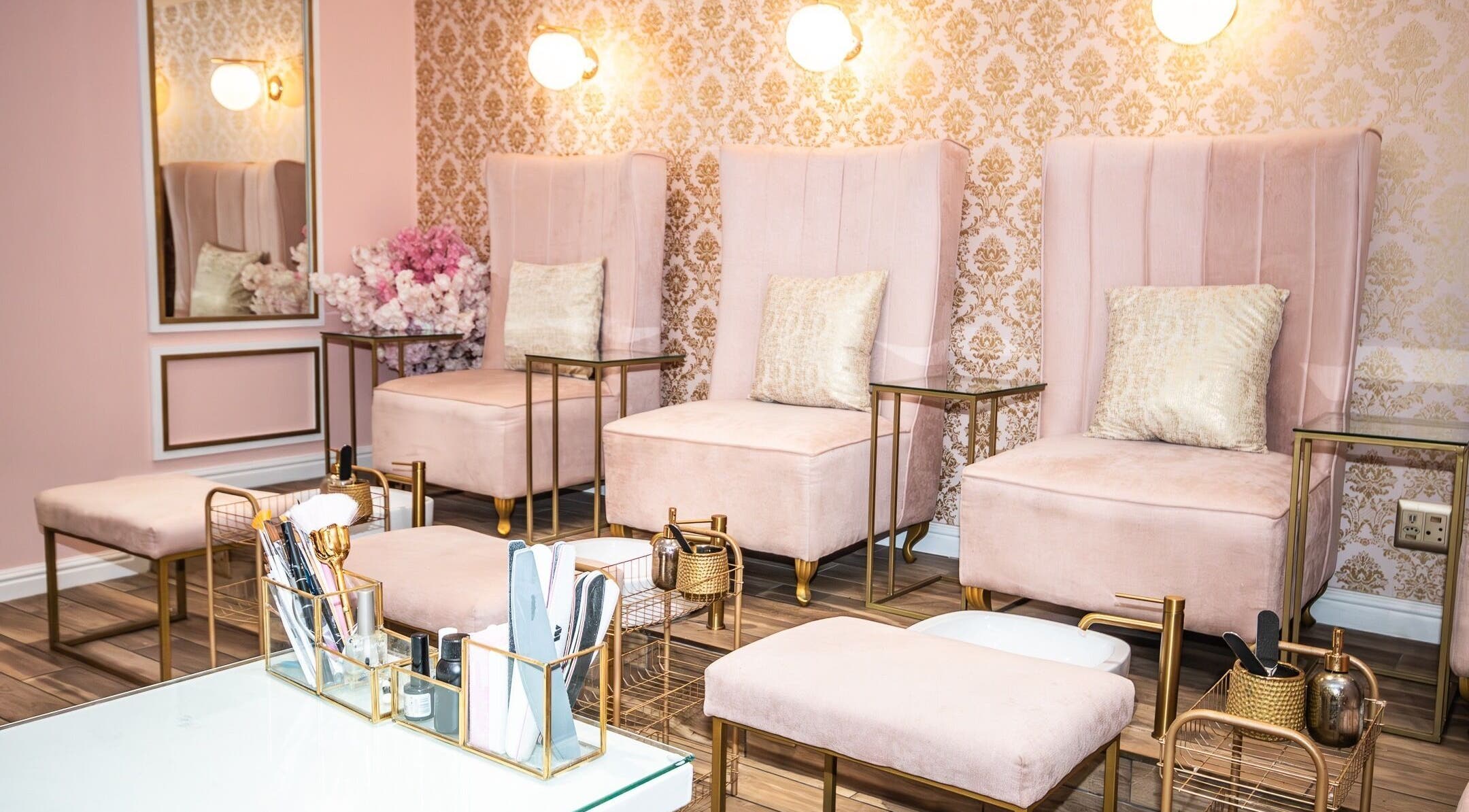 Luxurious seating area at Rose Blvd Beauty Bar SEA POINT, Cape Town, Western Cape, ZA offers a chic ambiance.